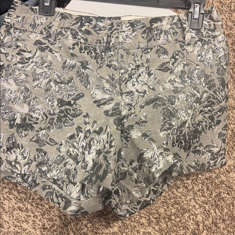 LC Lauren Conrad Metallic Floral Shorts